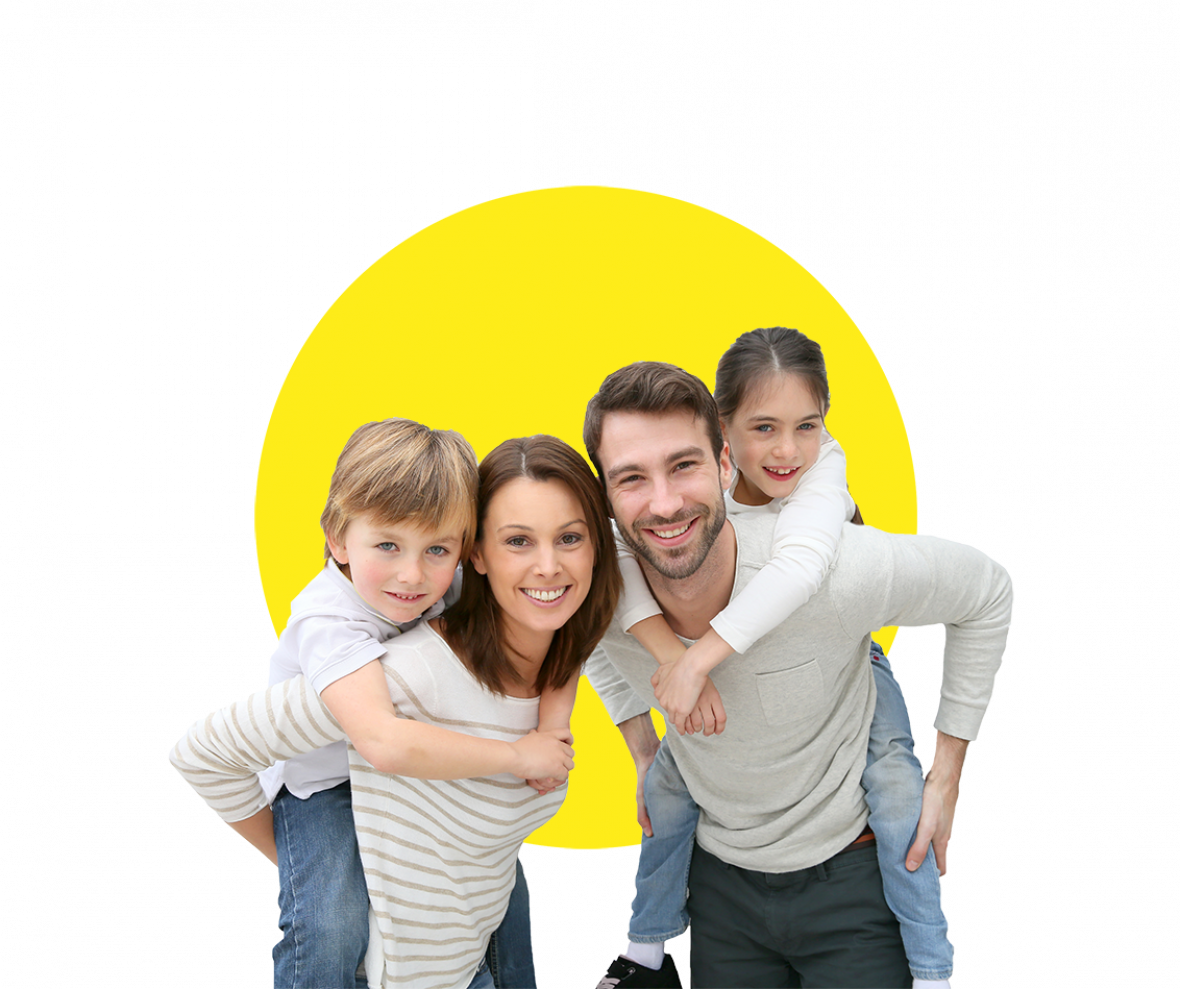 Fjolskylda gul sol 1159